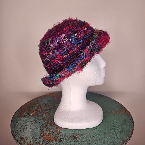 Gorgeous Multi-Colored Silk Hat, Made in Nepal - Picture 4 of 5